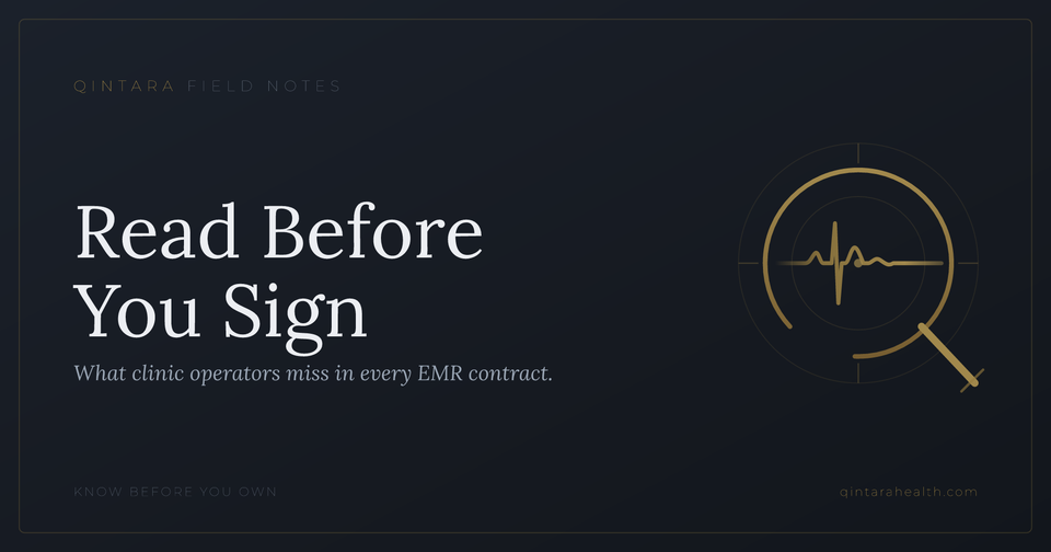 EMR Contract Due Diligence for Clinic Operators