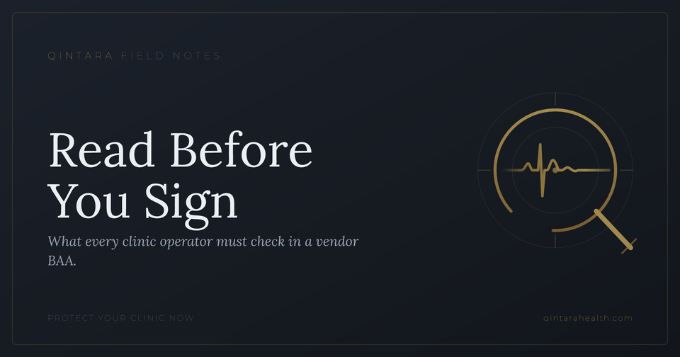 How to Review a Vendor BAA Before You Sign